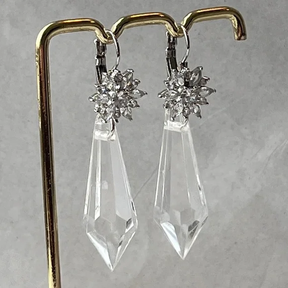 Nosferatu Ellen’s Pendulum Earrings Handmade Replicas Flower Hoops + Crystals - Picture 8 of 14